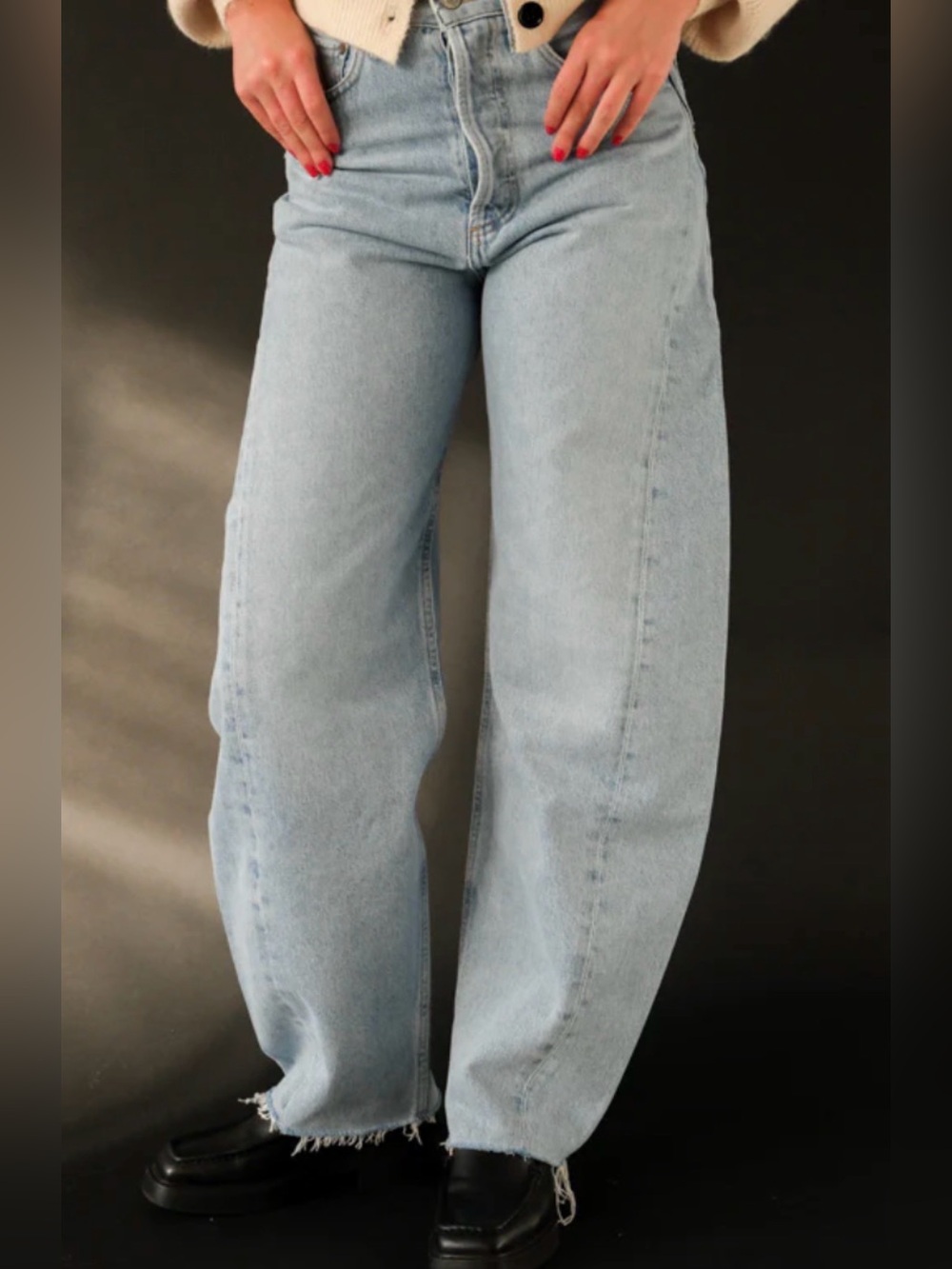 AGOLDE Luna pieced barrel jean